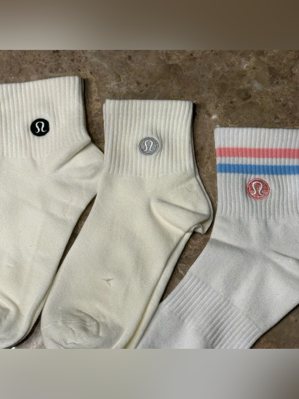 New Women’s Lululemon Athletica Socks 
3 pairs Size Medium 
Socks stretch